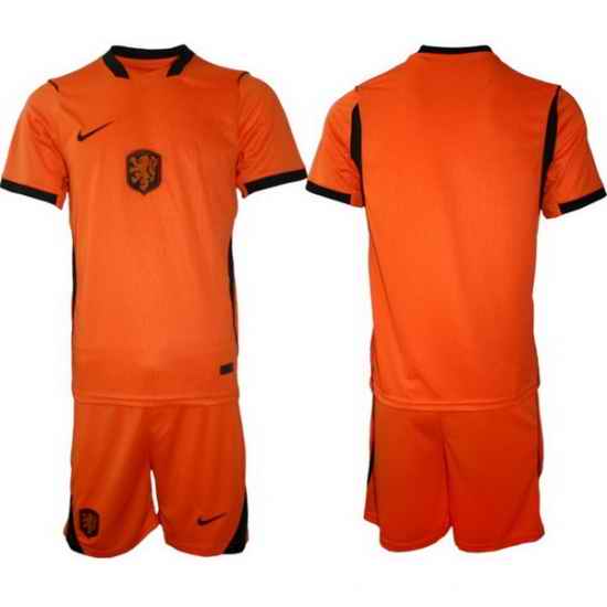 Men Netherlands 2026 Soccer Jerseys Orange BLANK (2)